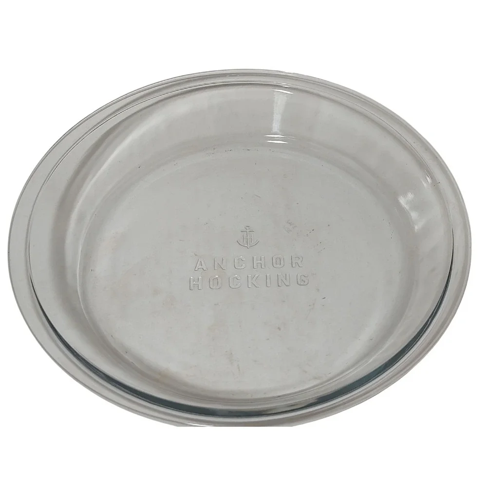 Anchor Hocking Glass Pie‎ Plate Dish Nine Inch .75 Quart Made In USA Vintage